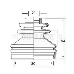 Cv Joint Boot Kit BORG & BECK BCB2598 for AUDI
