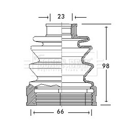 Cv Joint Boot Kit BORG & BECK BCB2617 for MAZDA