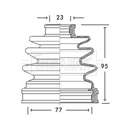 Cv Joint Boot Kit BORG & BECK BCB2621 for CHEVROLET