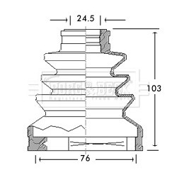 Cv Joint Boot Kit BORG & BECK BCB2648 for FORD
