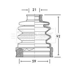 Cv Joint Boot Kit BORG & BECK BCB2656 for DAIHATSU