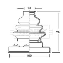 Cv Joint Boot Kit BORG & BECK BCB2679 for BMW 3