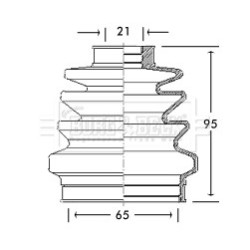 Cv Joint Boot Kit BORG & BECK BCB2687 for ALFA ROMEO