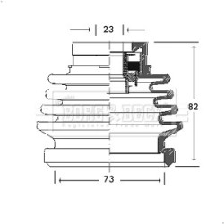 Cv Joint Boot Kit BORG & BECK BCB2688 for FIAT