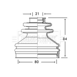 Cv Joint Boot Kit BORG & BECK BCB2699 for AUDI