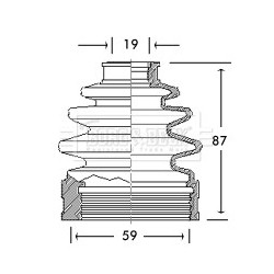 Cv Joint Boot Kit BORG & BECK BCB2743 for MAZDA 121