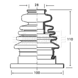 Cv Joint Boot Kit BORG & BECK BCB2753 for AUDI