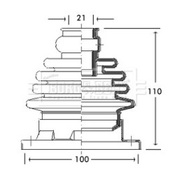 Cv Joint Boot Kit BORG & BECK BCB2754 for AUDI