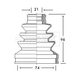 Cv Joint Boot Kit BORG & BECK BCB2755 for HONDA