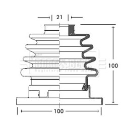 Cv Joint Boot Kit BORG & BECK BCB2759 for ALFA ROMEO