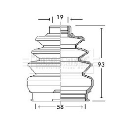 Cv Joint Boot Kit BORG & BECK BCB2767 for FIAT OE 7746232