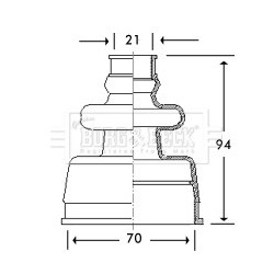 Cv Joint Boot Kit BORG & BECK BCB2776 for ALFA ROMEO