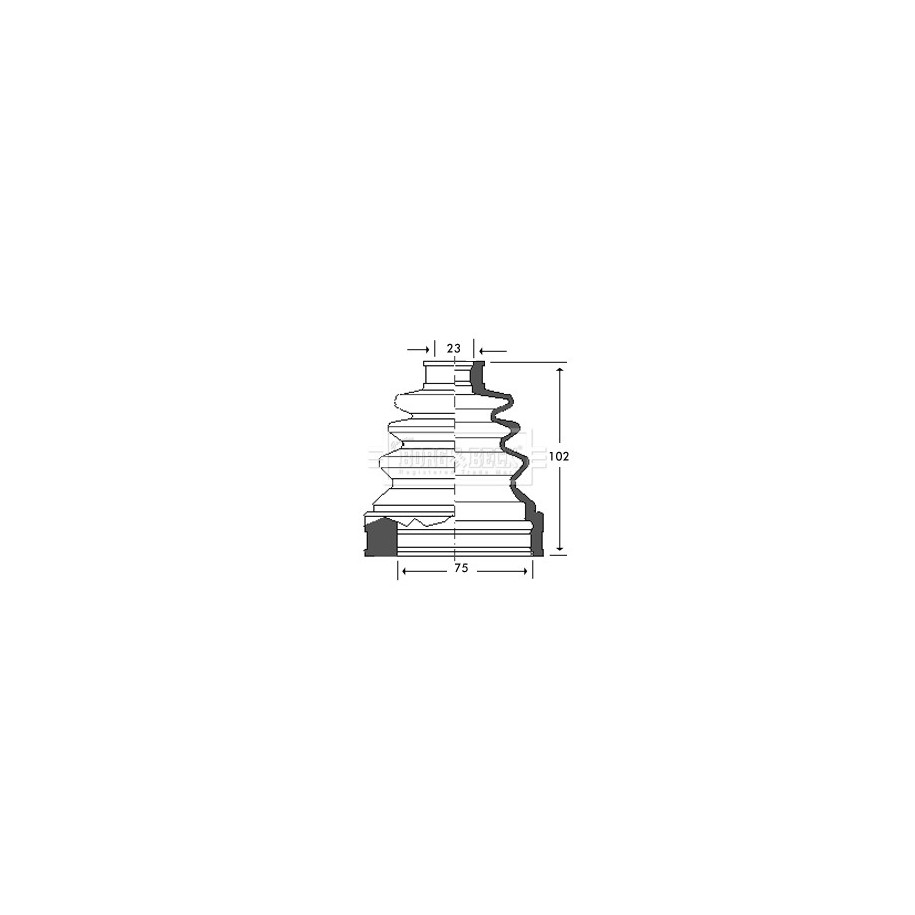Cv Joint Boot Kit BORG & BECK BCB2784 for TOYOTA