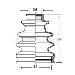 Cv Joint Boot Kit BORG & BECK BCB2785 for TOYOTA