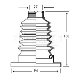 Cv Joint Boot Kit BORG & BECK BCB2788 for AUDI