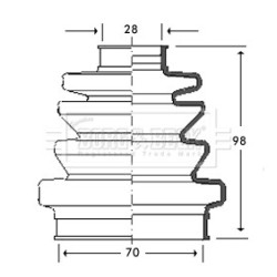 Cv Joint Boot Kit BORG & BECK BCB2790 for RENAULT