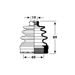 Cv Joint Boot Kit BORG & BECK BCB2795 for CHEVROLET