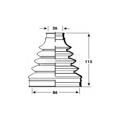 Cv Joint Boot Kit BORG & BECK BCB2799 for FORD TRANSIT OE 1C154A084AA