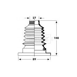 Cv Joint Boot Kit BORG & BECK BCB2802 for SEAT