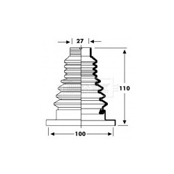 Cv Joint Boot Kit BORG & BECK BCB2804 for AUDI