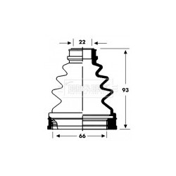 Cv Joint Boot Kit BORG & BECK BCB2805 for CHEVROLET