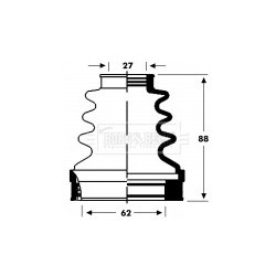 Cv Joint Boot Kit BORG & BECK BCB2806 for CITROEN