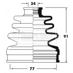 Cv Joint Boot Kit BORG & BECK BCB2840 for MAZDA 3