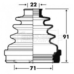 Cv Joint Boot Kit BORG & BECK BCB2853 for LAND ROVER FREELANDER