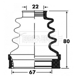 Cv Joint Boot Kit BORG & BECK BCB2870 for TOYOTA COROLLA