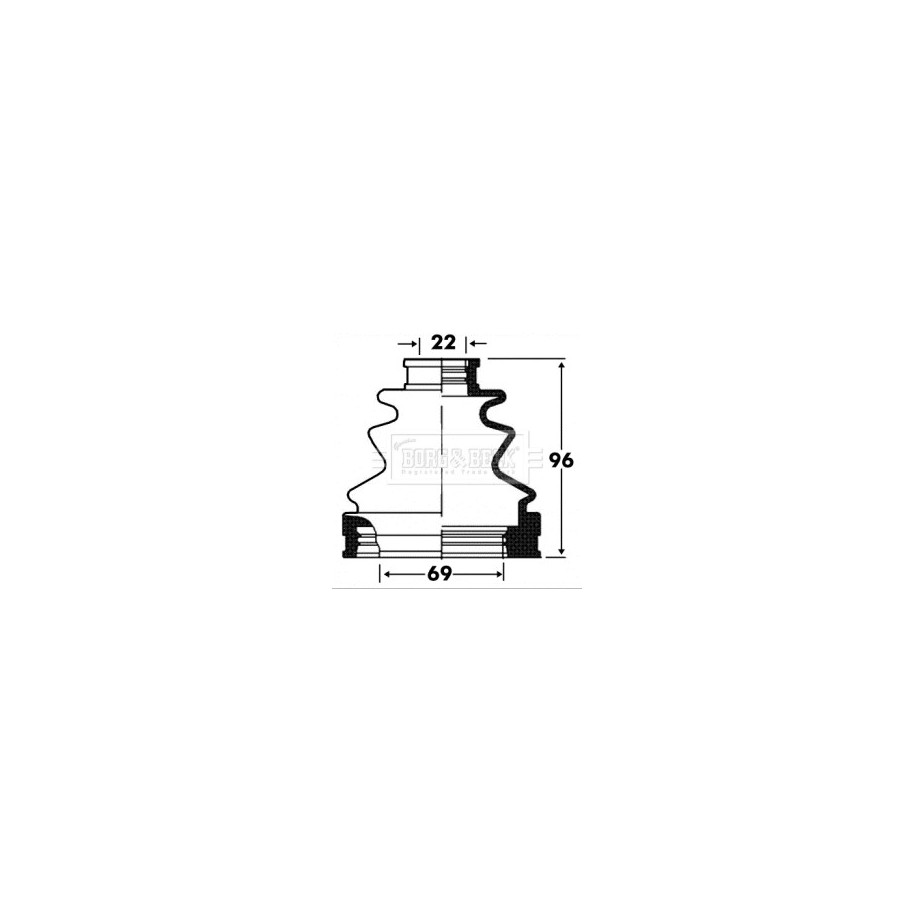 Cv Joint Boot Kit BORG & BECK BCB2872 for TOYOTA COROLLA