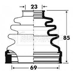 Cv Joint Boot Kit BORG & BECK BCB2879 for AUDI