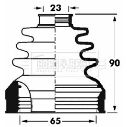 Cv Joint Boot Kit BORG & BECK BCB2893 for ABARTH