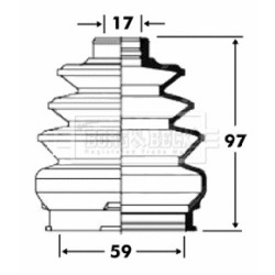 Cv Joint Boot Kit BORG & BECK BCB2894 for FIAT 500