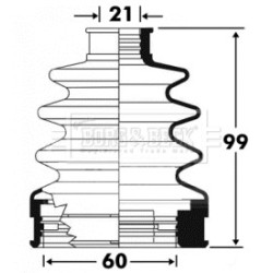 Cv Joint Boot Kit BORG & BECK BCB2896 for FORD FIESTA OE 1357733