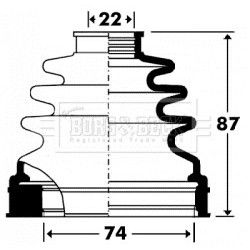 Cv Joint Boot Kit BORG & BECK BCB2904 for CITROEN