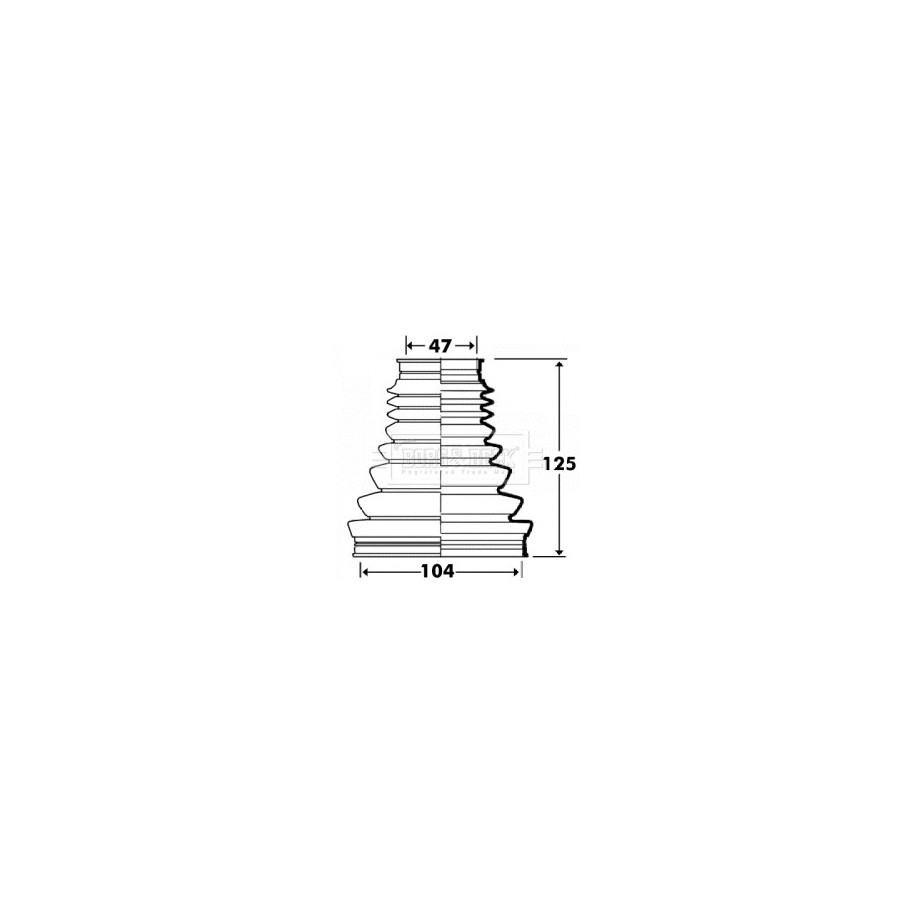 Cv Joint Boot Kit BORG & BECK BCB2908 for LAND ROVER