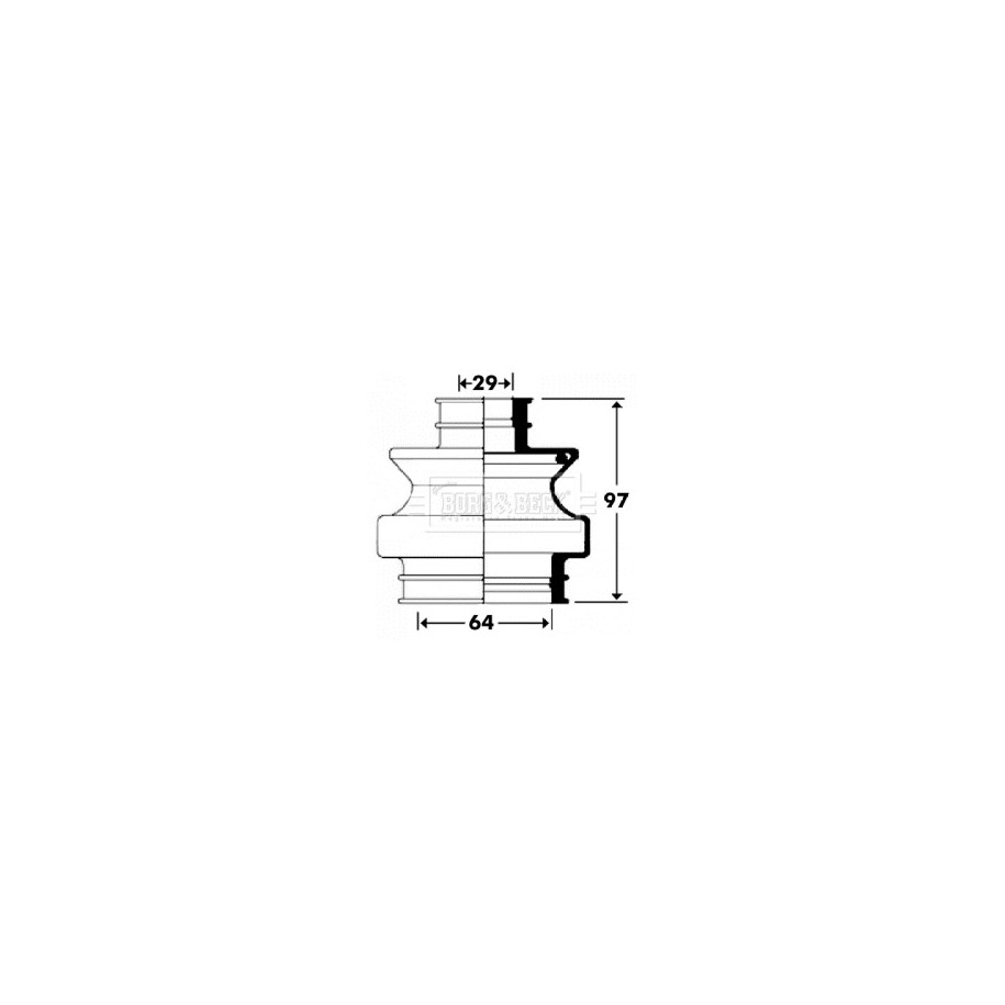 Cv Joint Boot Kit BORG & BECK BCB2910 for MERCEDES S-CLASS