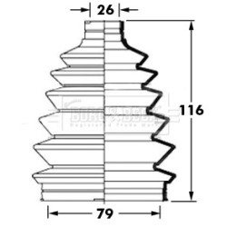 Cv Joint Boot Kit BORG & BECK BCB6008 for MAZDA 3