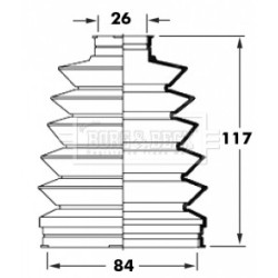 Cv Joint Boot Kit BORG & BECK BCB6012 for MAZDA