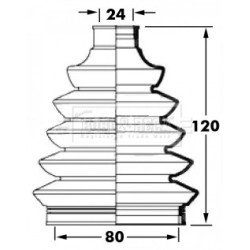 Cv Joint Boot Kit BORG & BECK BCB6029 for CHEVROLET