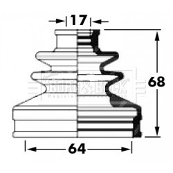 Cv Joint Boot Kit BORG & BECK BCB6035 for NISSAN OE 392412U625