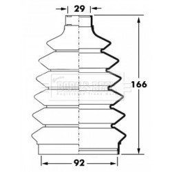 Cv Joint Boot Kit BORG & BECK BCB6042 for SUBARU IMPREZA