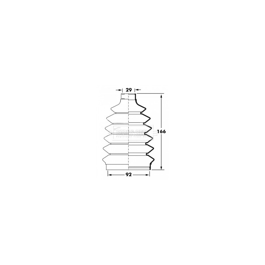 Cv Joint Boot Kit BORG & BECK BCB6042 for SUBARU IMPREZA