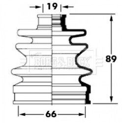 Cv Joint Boot Kit BORG & BECK BCB6043 for MG