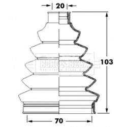 Cv Joint Boot Kit BORG & BECK BCB6047 for HONDA
