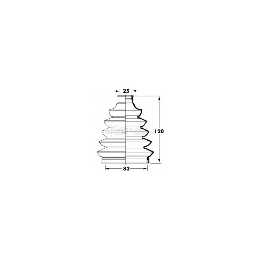 Cv Joint Boot Kit BORG & BECK BCB6048 for ABARTH