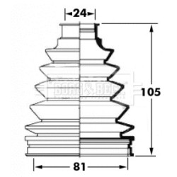 Cv Joint Boot Kit BORG & BECK BCB6058 for TOYOTA PRIUS