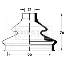 Cv Joint Boot Kit BORG & BECK BCB6062 for AUDI