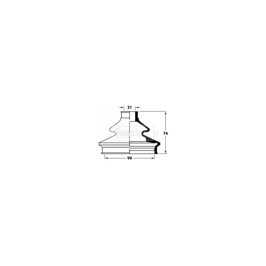 Cv Joint Boot Kit BORG & BECK BCB6062 for AUDI