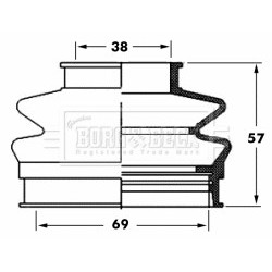 Cv Joint Boot Kit BORG & BECK BCB6064 for BMW 3 OE 33217504524